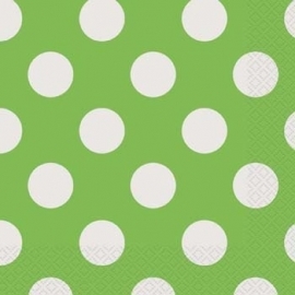 Servetten polka dot groen