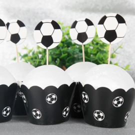 Voetbal Cupcake wikkels