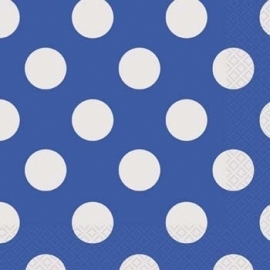 Servetten polka dot blauw