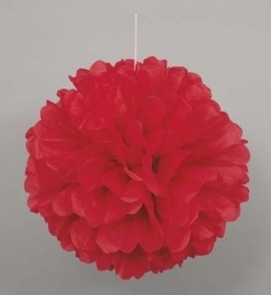 Hangdecoratie Pom Pom rood