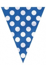 Vlaggenlijn Polka Dots Blauw