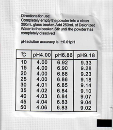 Kalibratie poeder voor pH-meter