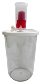Kleine fermentatiepot met waterslot