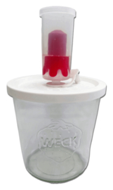 Kleine fermentatiepot met waterslot