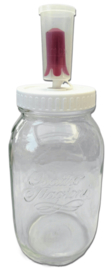 Mason jar fermentatiepot met waterslot M of L