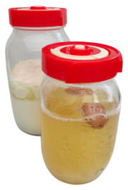 Mason jar fermentatiepot met luchtslot - M of L