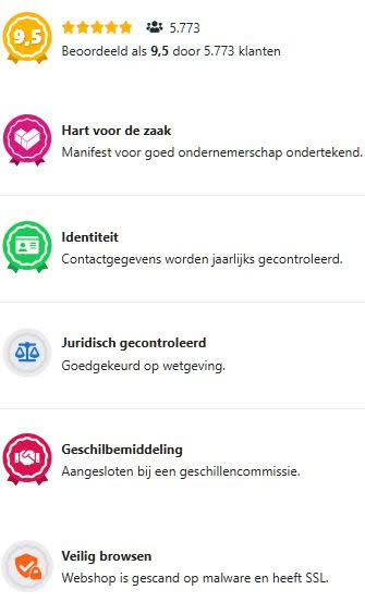 Keurmerk Webwinkelkeur garandeert deze zekerheden over Kefirshop