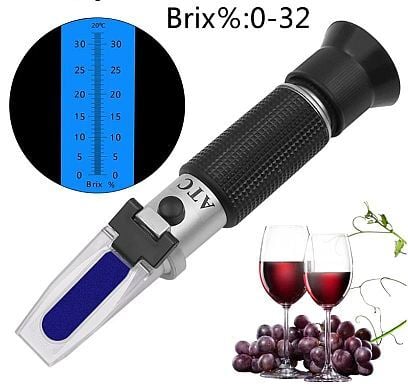 Met een refractometer kun je suiker meten of het suiker gehalte meten, of het suiker gehalte meten, snel en eenvoudig. Ook pH meter beschikbaar om pH waarde te meten.