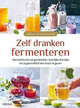 Voorbeel van het fermentatie boek, hoe o.a. kombucha maken, maar ook Weck inmaakboek, Verrot lekker, Verrot gezond boek. Ook veel recepten in boek fermenteren.