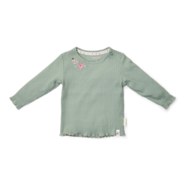 Little Dutch-Meisjes t-shirt lange mouw- Granden green