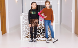 B.Nosy-Kids Meisjes pullover with lurex-Roze