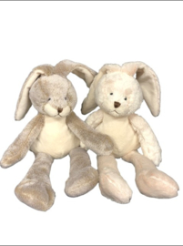 Take me home-Pluche konijn zittend 19/29 cm-Gebroken wit of beige