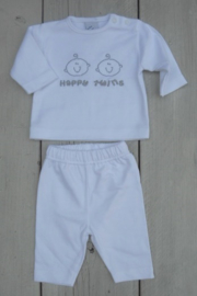 LPC-Babypakje 2 delig. Happy Twins - Wit