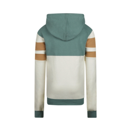 No Way Monday-Jongens  Sweater met capuchon-Stoffig groen