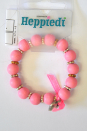 Girls Armband Hart- Heppiedi- Pink