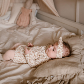 Dirkje-Meisjes 2 pce babysuit + headband organic cotton-Off white