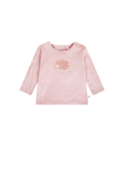 Petite Maison-Koko double jersey t-shirt with chest print-Pastel pink