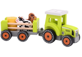 Joueco -Tractor met accesoires- Hout