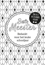 Baaij Light Cards-Kleurkaarten Bedankt voor het schooljaar-White