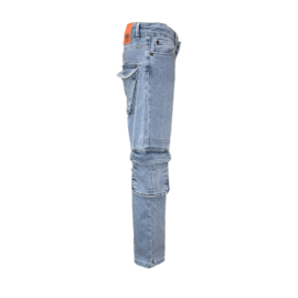 Dutch Dream Denim-Jongens Broek- Mwamba-Cargo Jeans regular-Blauw
