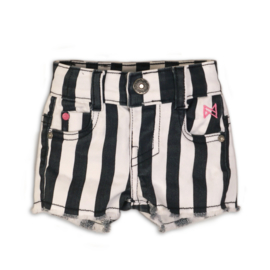 Girls Shorts- Koko Noko-Stripes + black + white