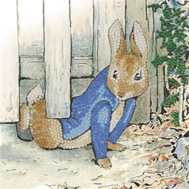 Craft Buddy- Card Kit-Diamond Painting Peter Rabbit Under the Fence 18x18cm