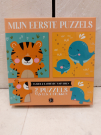 Image Books- Mijn Eerste Puzzels- Tijger & lachende vissen-Orange