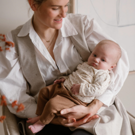 Dirkje-Baby trousers organic cotton-Bruin