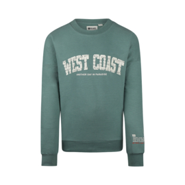 No Way Monday-Jongens Sweater oversized-Stoffig groen