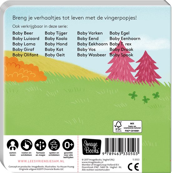 Image Books-Vingerpopboek-Baby Konijn-Multi Color