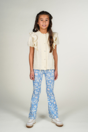 Moodstreet-Meisjes Ally geplooide blouse-Wit
