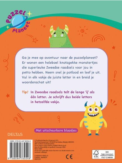 Deltas-Puzzel planeet- Superleuke Zweese Raadsels- 8-10Jaar