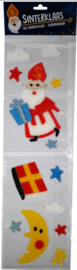 Sinterklaas Gel Raamstickers- Sint en maan