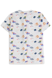 4President-Jongens t-shirt Pablo-Wit aop