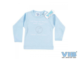 V.I.B.-Jongens t-shirt Als papa en mama Nee zeggen... -Licht blauw-wit