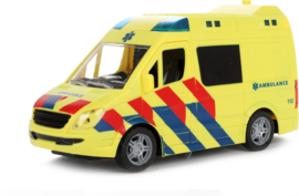 Cars and Trucks- Ambulance frictie met licht en geluid-yellow