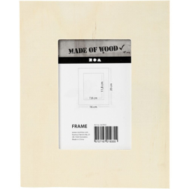 Houten fotolijst 16 x 20 cm–Blank hout–Zelf te versieren