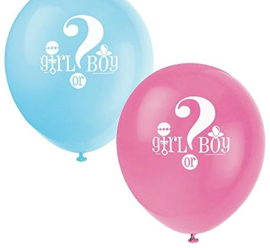 Unique- 8 Balloons Girl or Boy-multi color