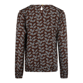 No Way Monday-Meisjes Blouse ls-Bruin
