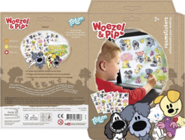 Totum Woezel en Pip Raamstickers-Multicolor