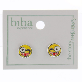 Oorbellen - Biba- Yellow silver