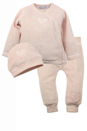 Dirkje-Baby Girls pre 2-pce Babysuit + hat- Light pink