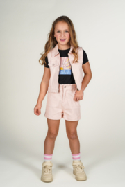 Moodstreet-Meisjes   SISLEY zonsondergang T-shirt-Zwart