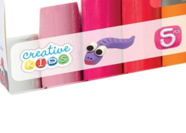 CW-Creative Kids Kleiset 5 x140 gram-Meerdere kleuren