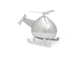 Zilverstad-Unisex Spaarpot helikopter-Silver