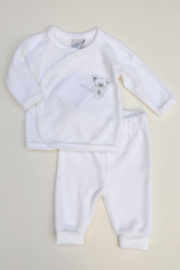 Unisex 2-pce Babysuit Mouse-LPC-White