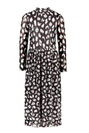 B.Nosy-Meisjes jurk mesh midi dress-you leopard-Meerdere kleuren