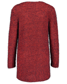 Blue Seven-Meisjes gebreid vest-Rood