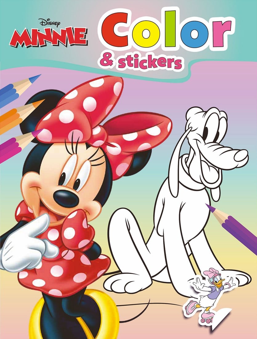 Walt Disney color and stickers - Minnie-Blauw