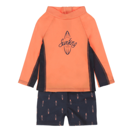 Dirkje-Jongens  zwempakje UV 2 pcs-Neon oranje